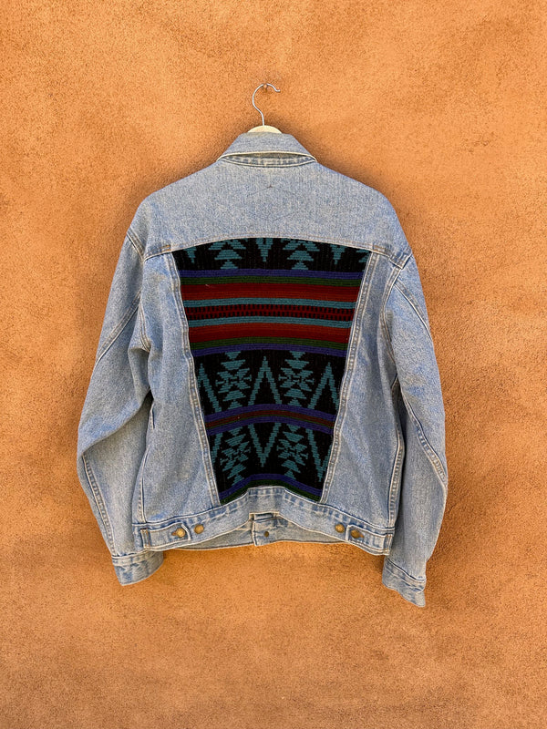 Woolrich Denim Jacket with Wool Santa Fe Style Panels