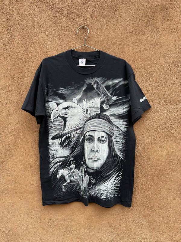 Double Sided Native Eagle Spirit Santa Fe Tee
