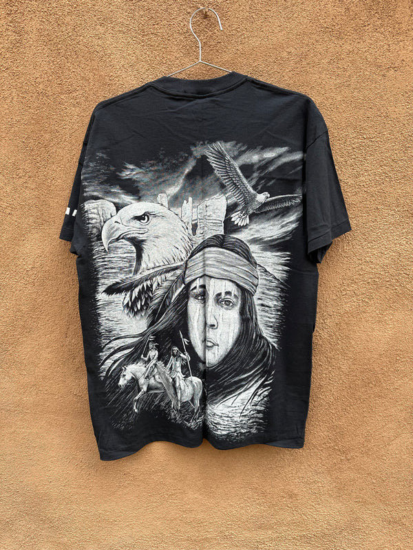 Double Sided Native Eagle Spirit Santa Fe Tee