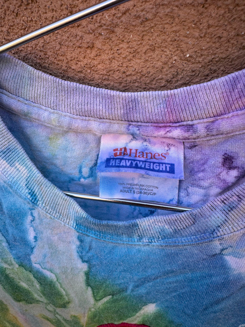 Embroidered Roswell Peace Alien Tie Dye T-shirt