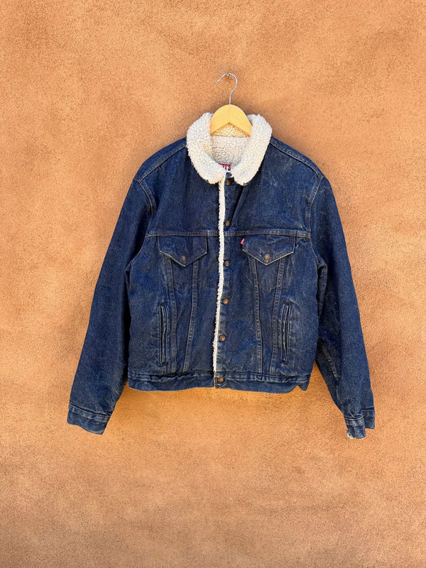 1970's Levi's Sherpa Denim Trucker Jacket - as is
