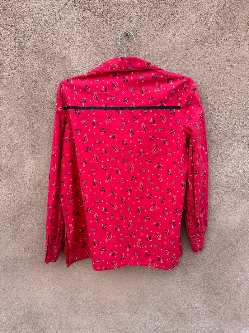 1970's Arlene Prescott Santa Fe Western Blouse