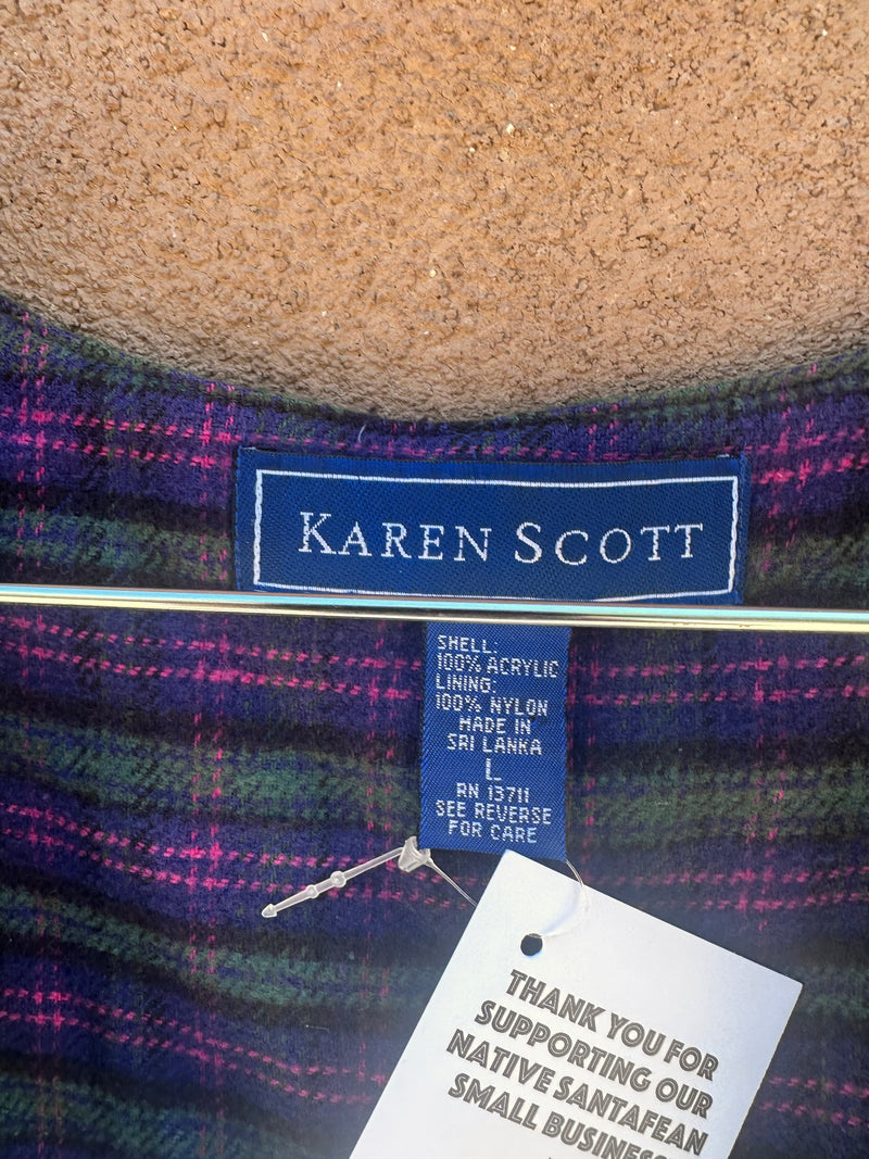 Karen Scott Heart Zip Up Vest