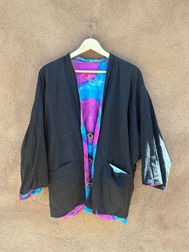 Reversible Black and Pink/Purple/Blue Jacket