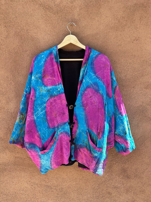 Reversible Black and Pink/Purple/Blue Jacket