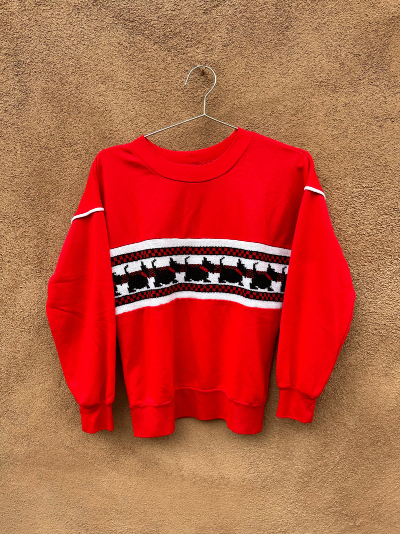 Red Scotty Dog Sweatshirt
