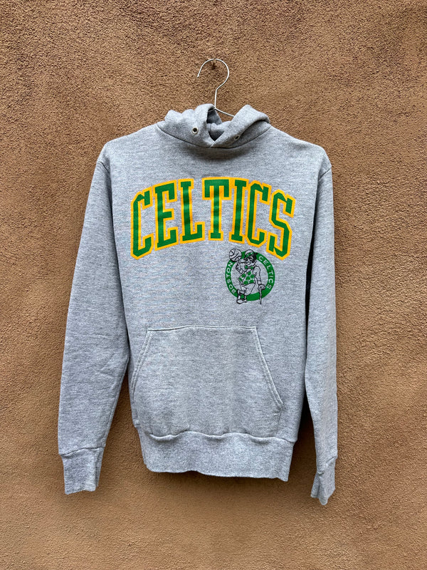 80's Heather Gray Boston Celtics Pullover Hoodie