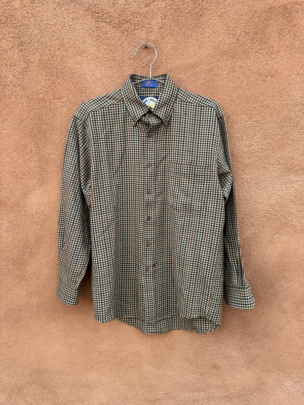 Pendleton Plaid Worsted Wool Shirt - small - as is