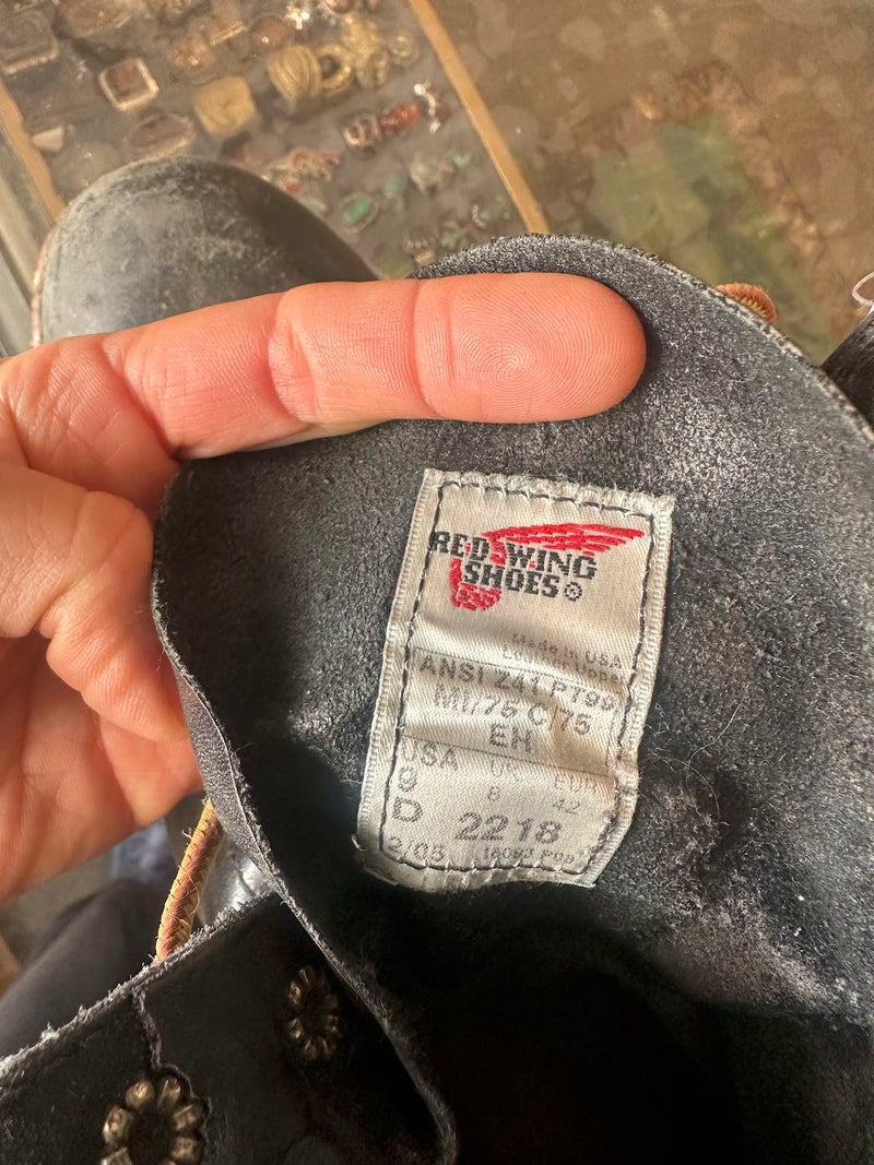 Vintage Black Leather Red Wing Lineman Boots 9D – DESERT MOSS VINTAGE