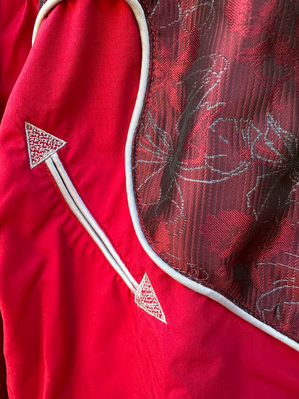 Red Ace of Diamonds Western Shirt with Satin Detail