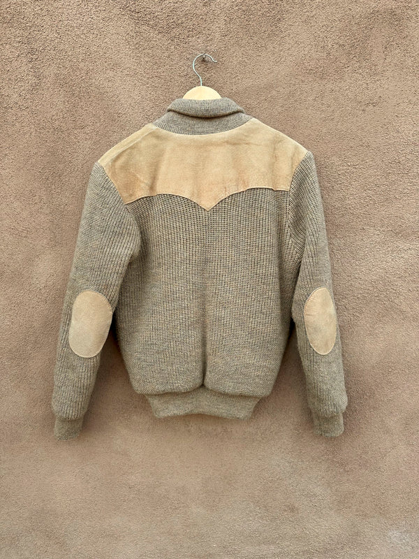 1970's Miller Outerwear Shearling Lined Western Cardigan