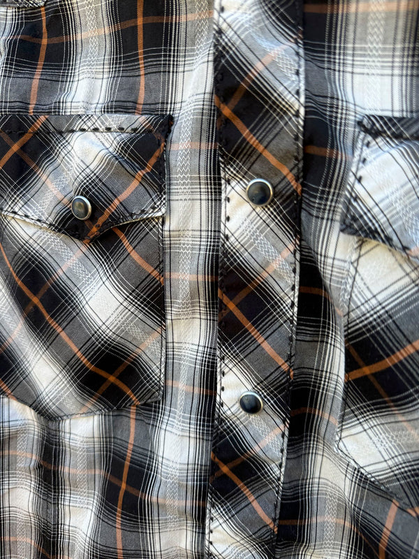 Brown & Black Plaid Wrangler Shirt