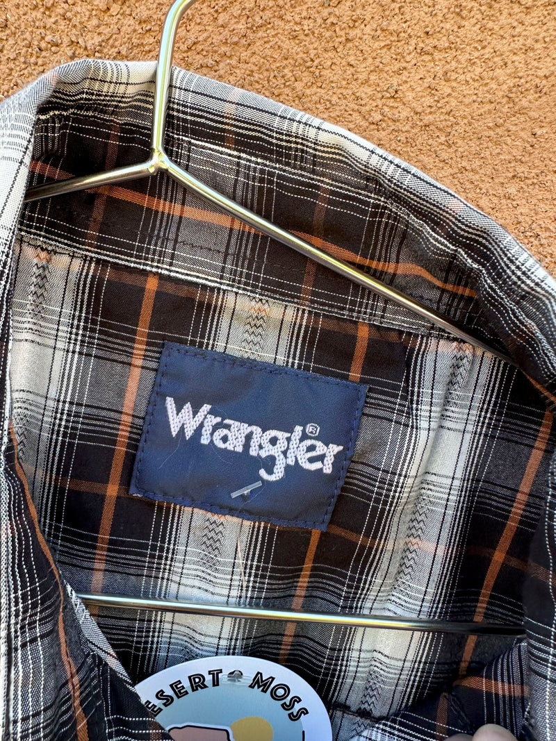 Brown & Black Plaid Wrangler Shirt