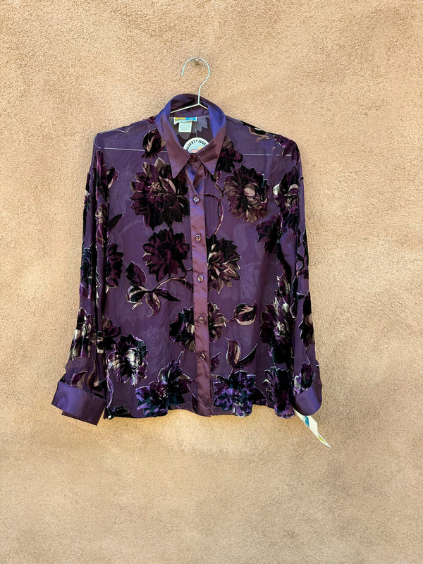 Sea Suns Velour Sheer Deadstock Blouse