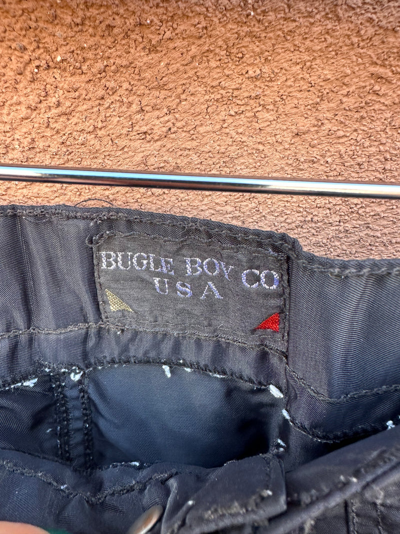 Black Bugle Boy 1980's Parachute Pants - as is