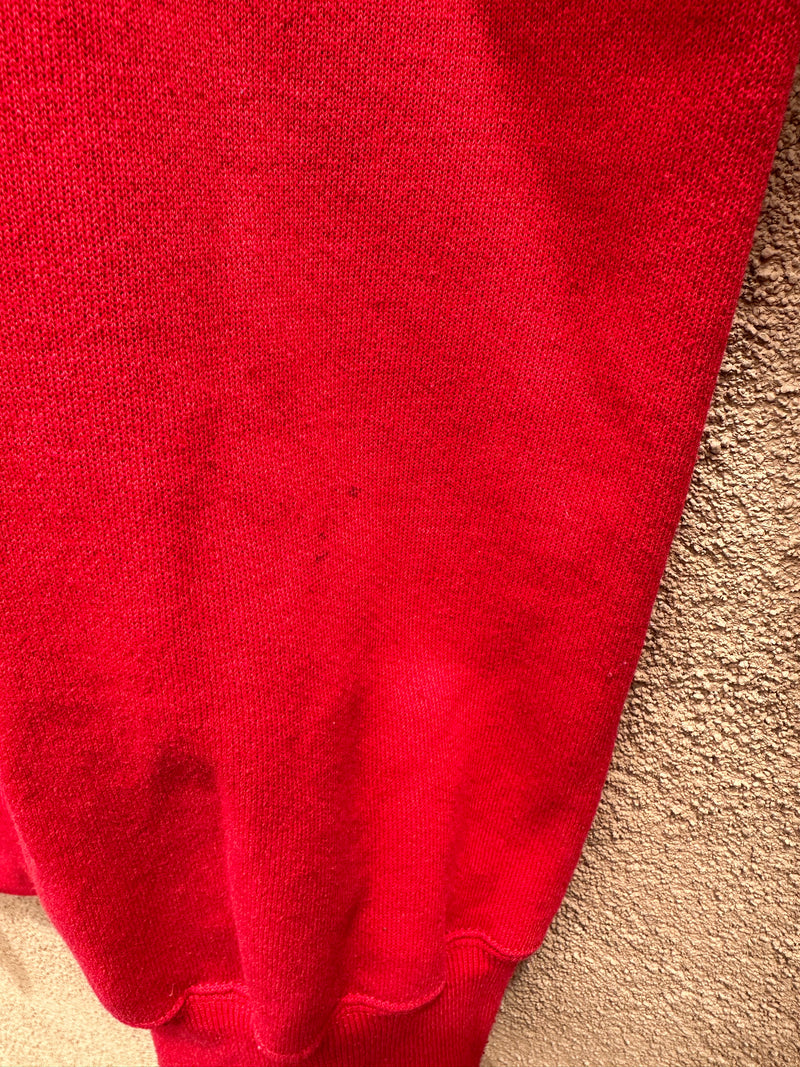 Red Corona Puff Paint Sweatshirt