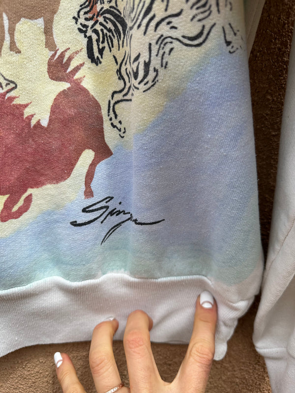 Original 80's Singer Design Horse Sweatshirt