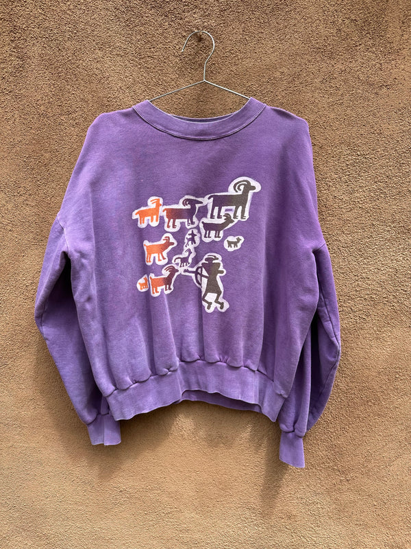 Purple Cave Painting Sweatshirt by Diamond Star