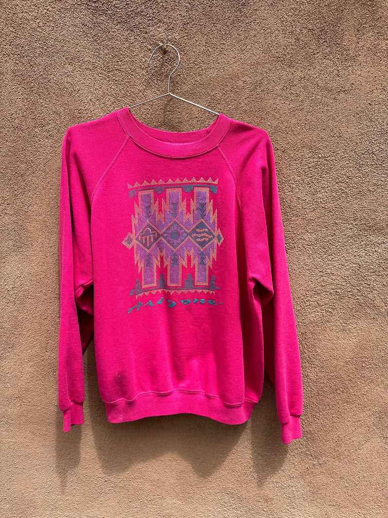 Pink Arizona Sweatshirt with Purple Zia