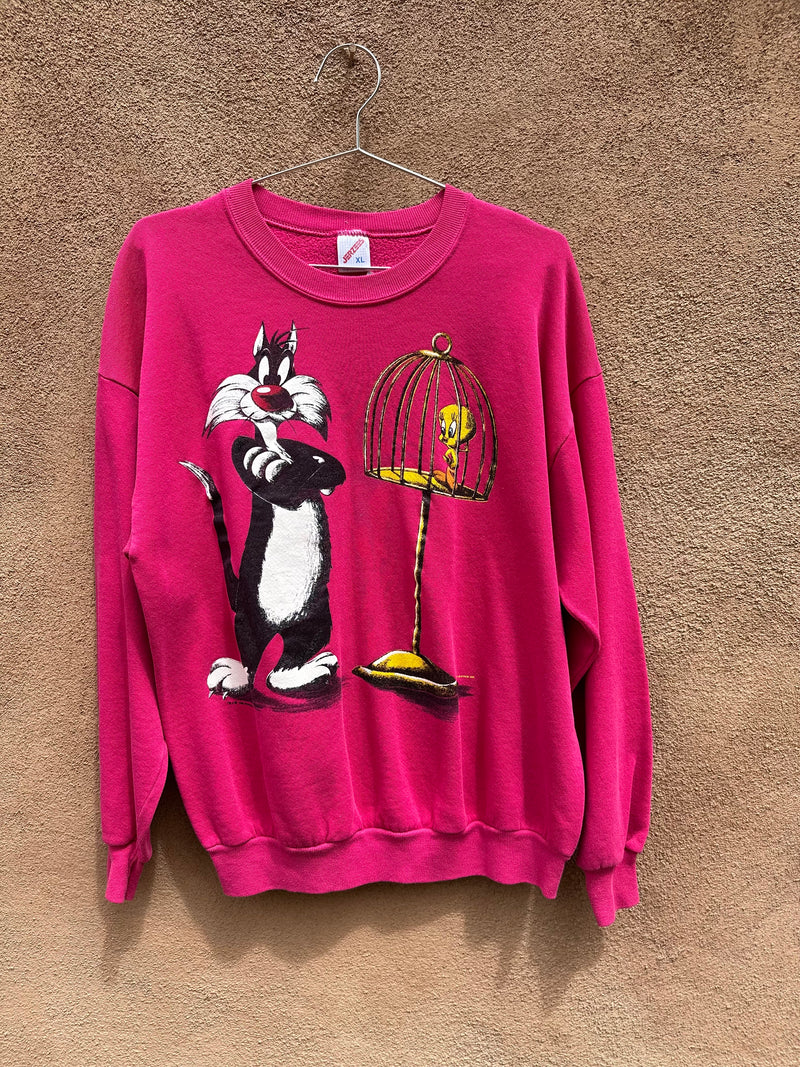 Sylvester and Tweety Sweatshirt - Pink