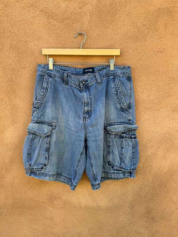90's St. John's Bay Denim Cargo Shorts, 36" - as is