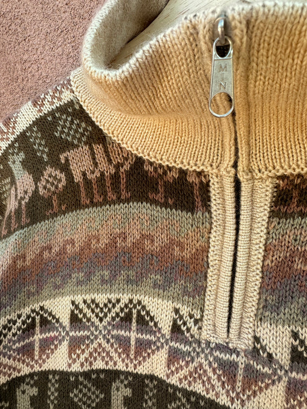 Alpaca Zip Neck Sweater