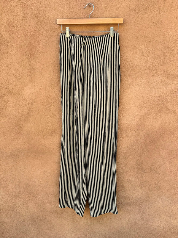 Loose and Flowy Rayon Blend Striped Pants