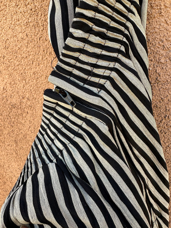 Loose and Flowy Rayon Blend Striped Pants