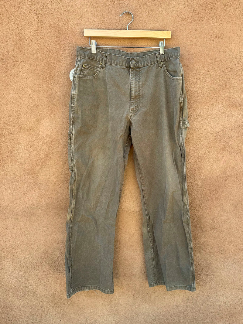 Muted Green Dickies Cotton Carpenter Pants 36 x 32