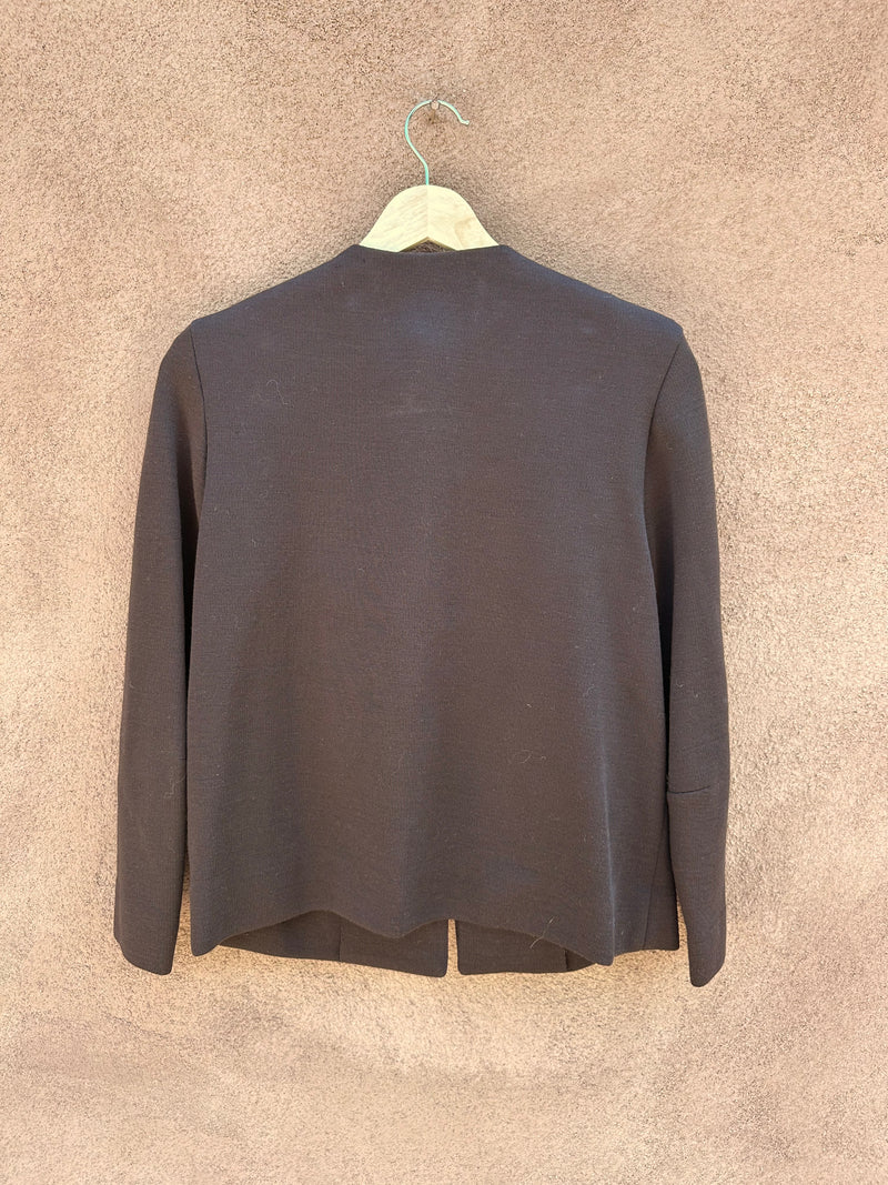 1960's Peter Stevens Wool & Leather Top