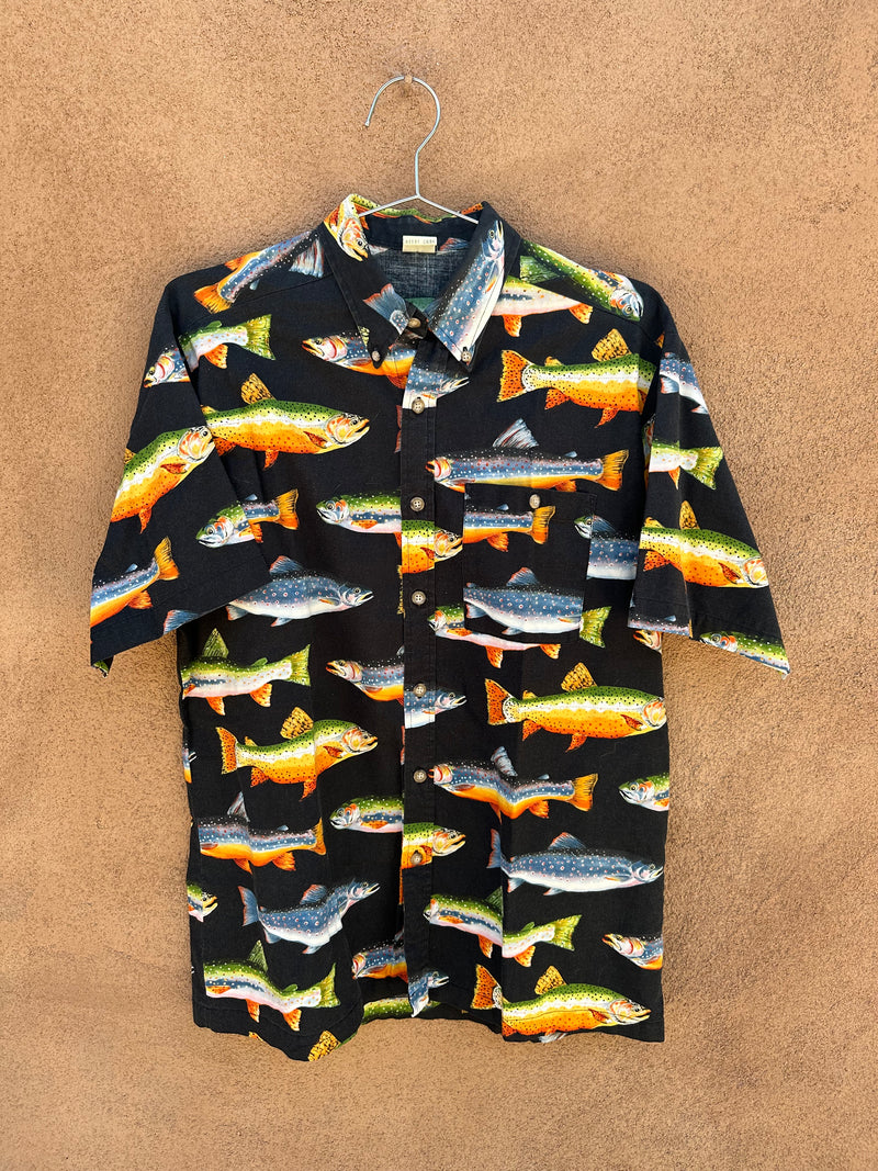 Trout Print Cotton Shirt