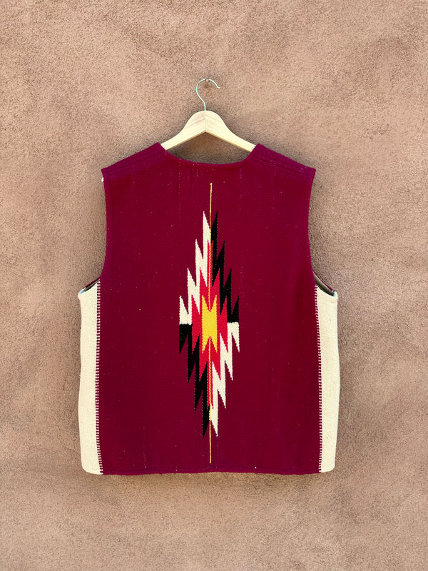 Los Siete Art Chimayo Vest with Silver Sun Buttons