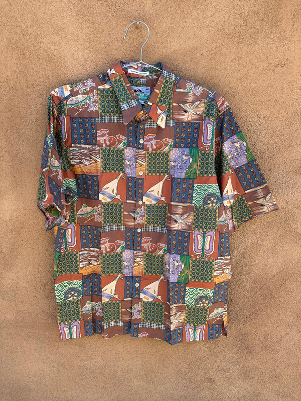 Brown Reyn Spooner Hawaiian Traditions Shirt