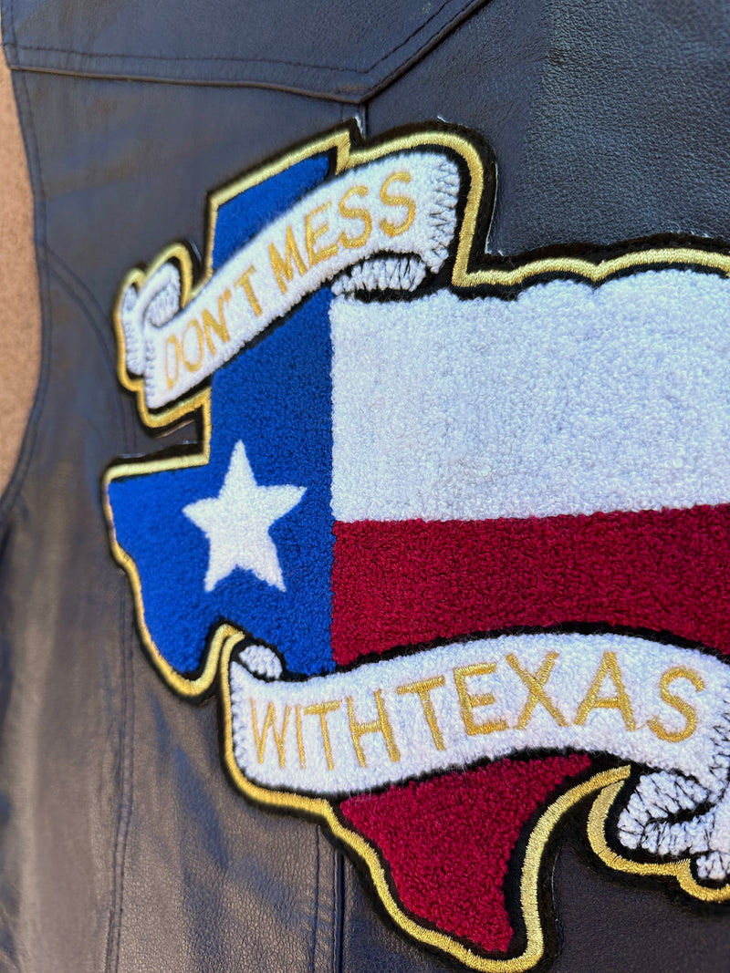 Don't Mess with Texas Leather Vest