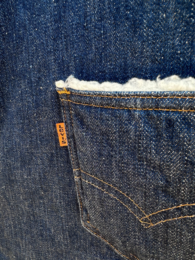 1970's Levi's Denim Sherpa Vest