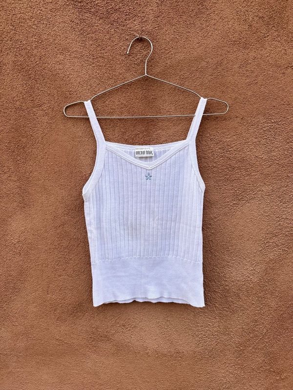 90's Anchor Blue Ribbed Tank Top