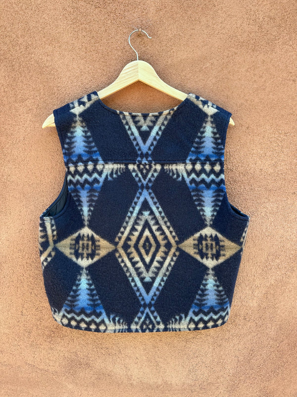 Southwestern Style Blue Pendleton Vest