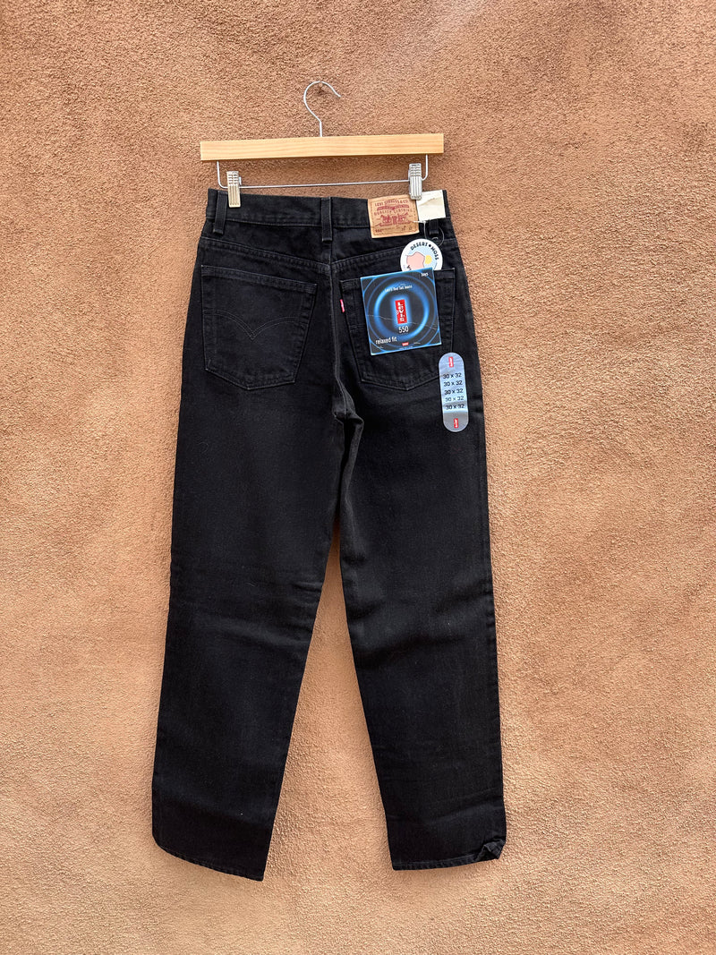 90's Boys Fit Black Levi's 550 Jeans 30 x 32 - Made in USA