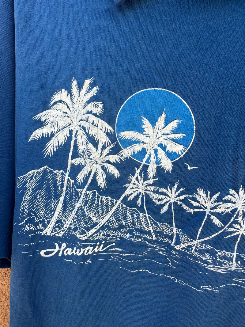 1970's Hawaii Themed Polo Shirt