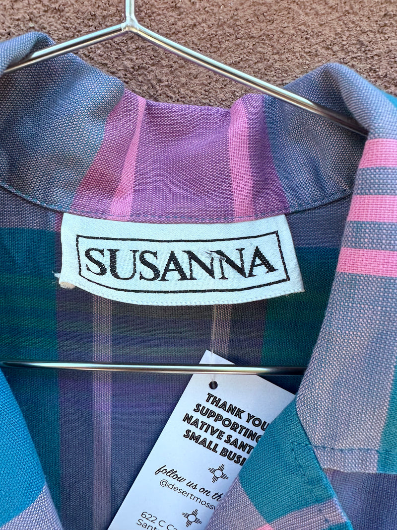 Susanna Plaid Dress with Tie