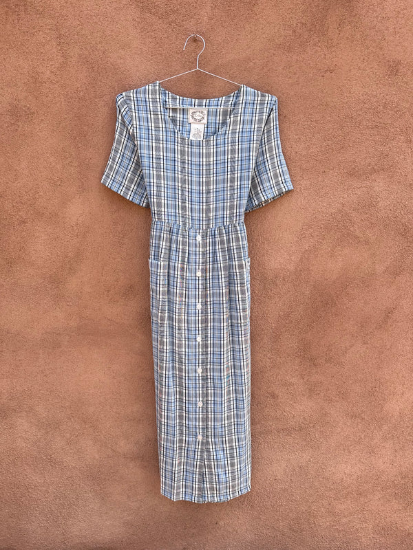 Blue Plaid Summer Dress by Erika