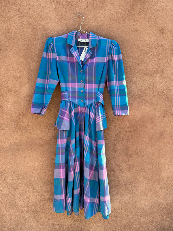 Susanna Plaid Dress with Tie