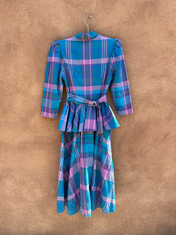 Susanna Plaid Dress with Tie