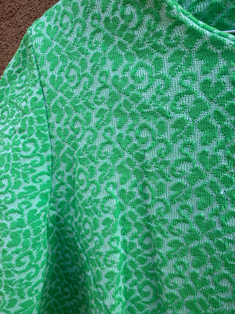 Green 1960's Pocketed House Dress