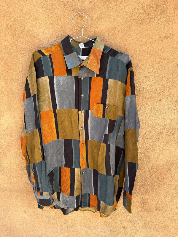 Haput Rayon Abstract Long Sleeve Shirt