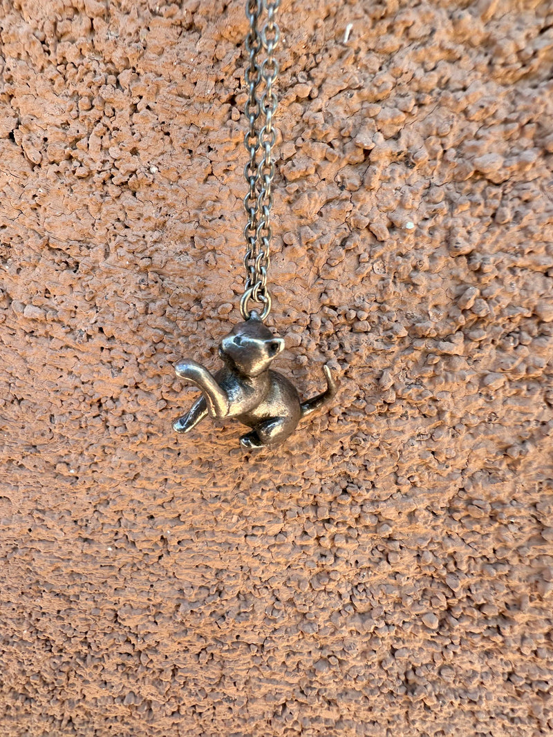 Sterling Cat Pendant
