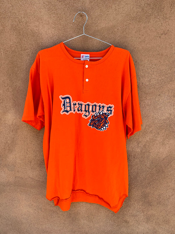 Orange Dragons Baseball Henley Tee