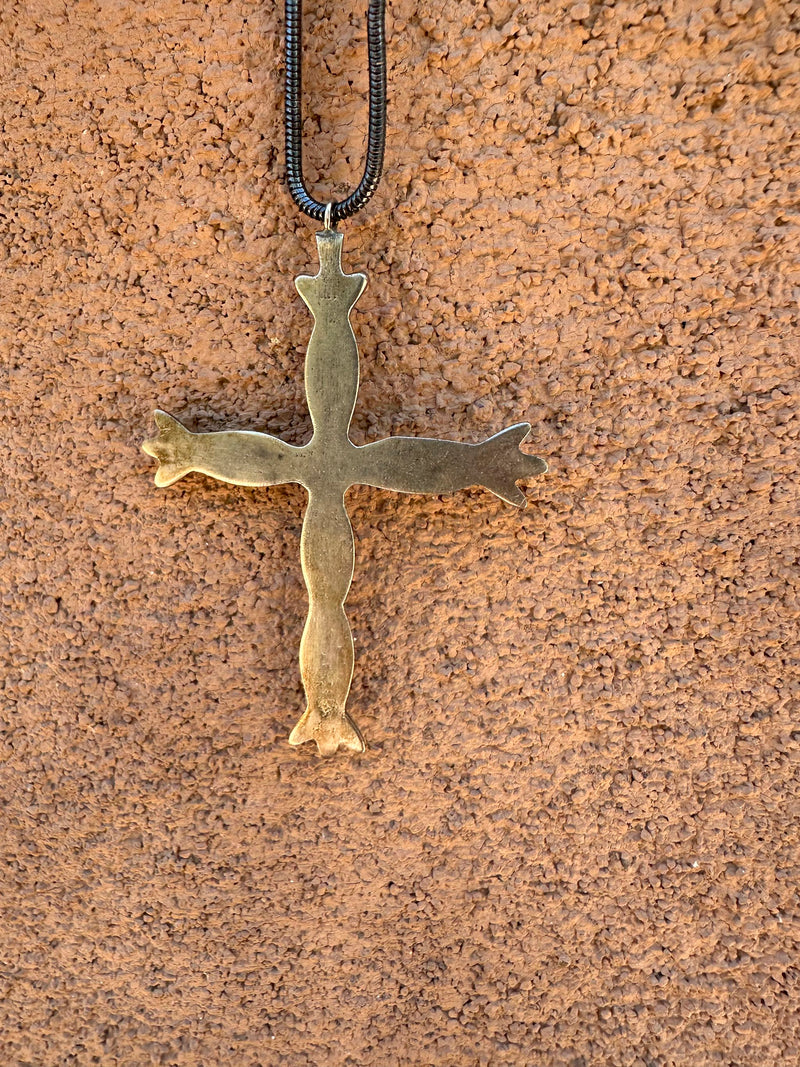 Cast Sterling Silver Cross Necklace