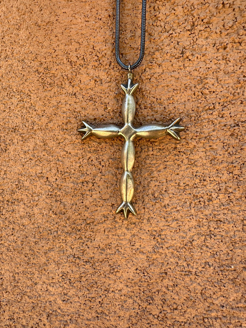 Cast Sterling Silver Cross Necklace