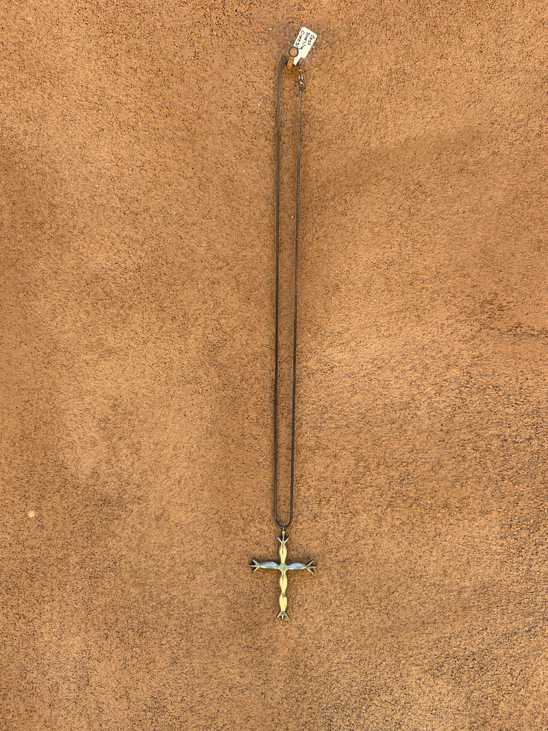 Cast Sterling Silver Cross Necklace